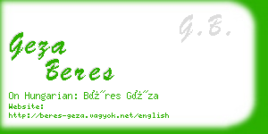 geza beres business card